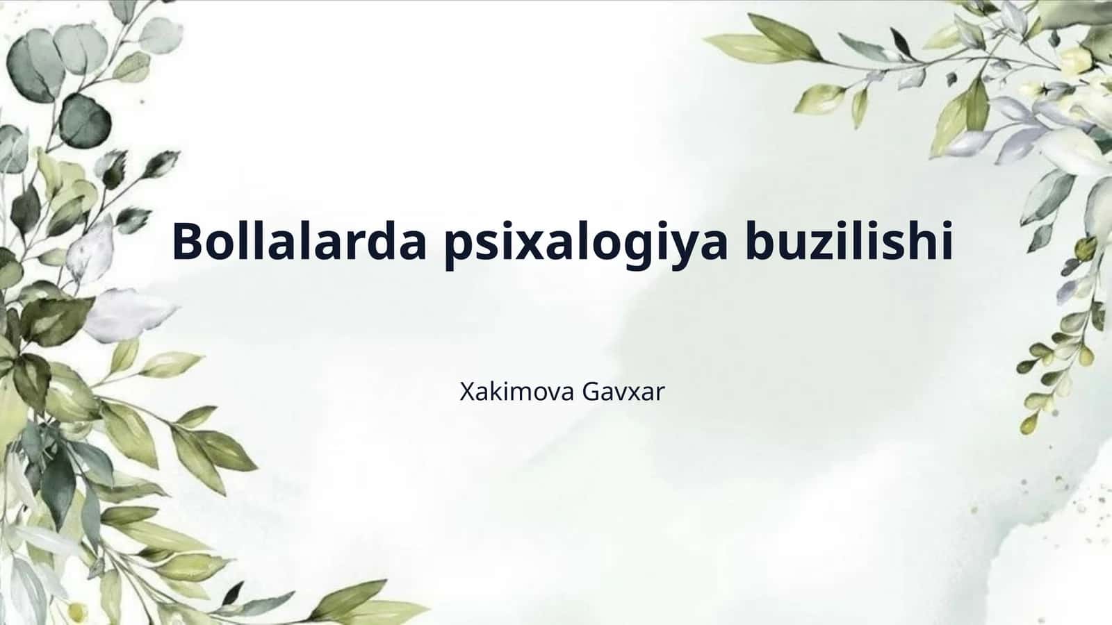Bollalarda psixalogiya buzilishi 1