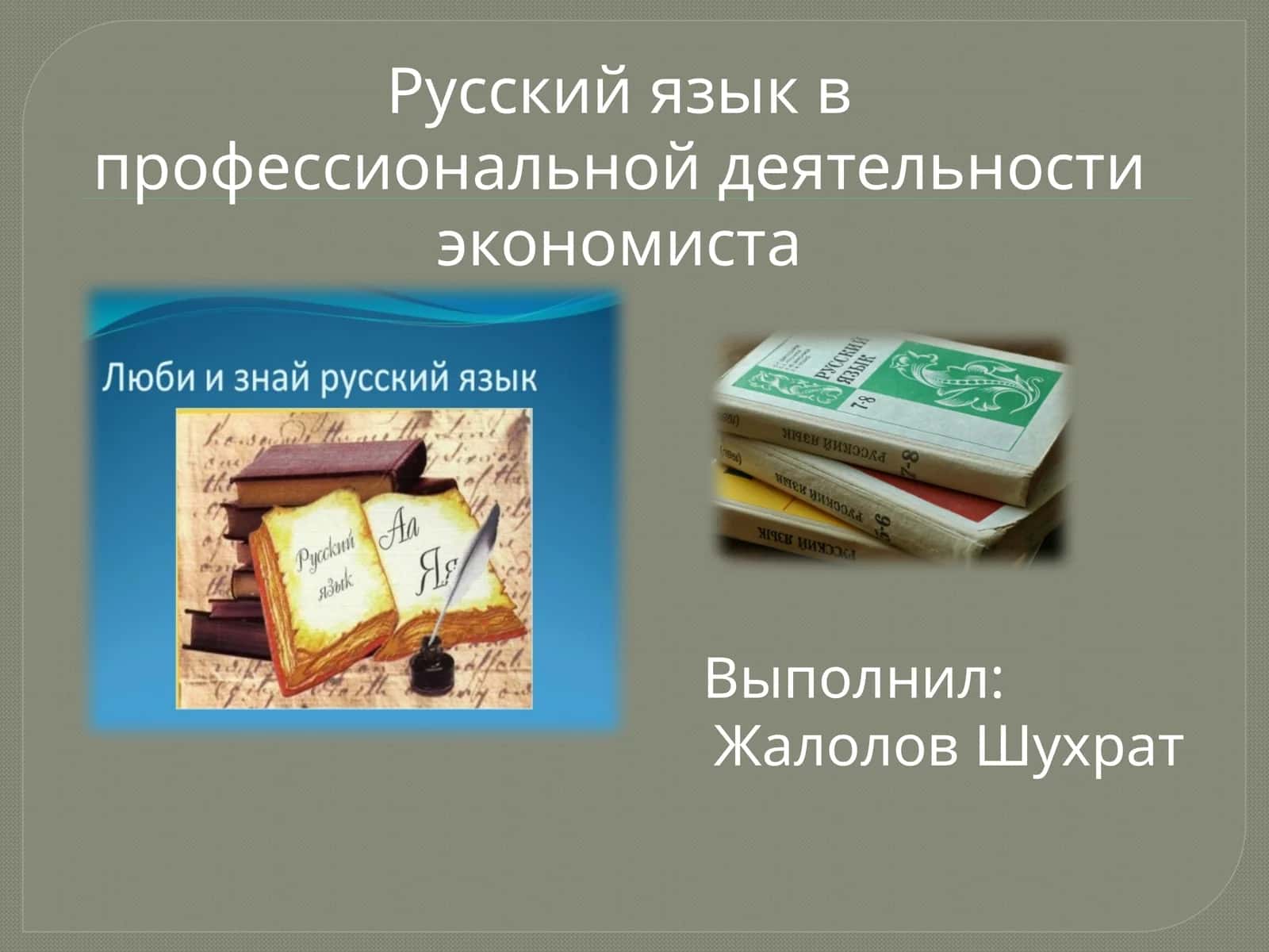 Русский язык в профессиональной деятельности экономиста 1