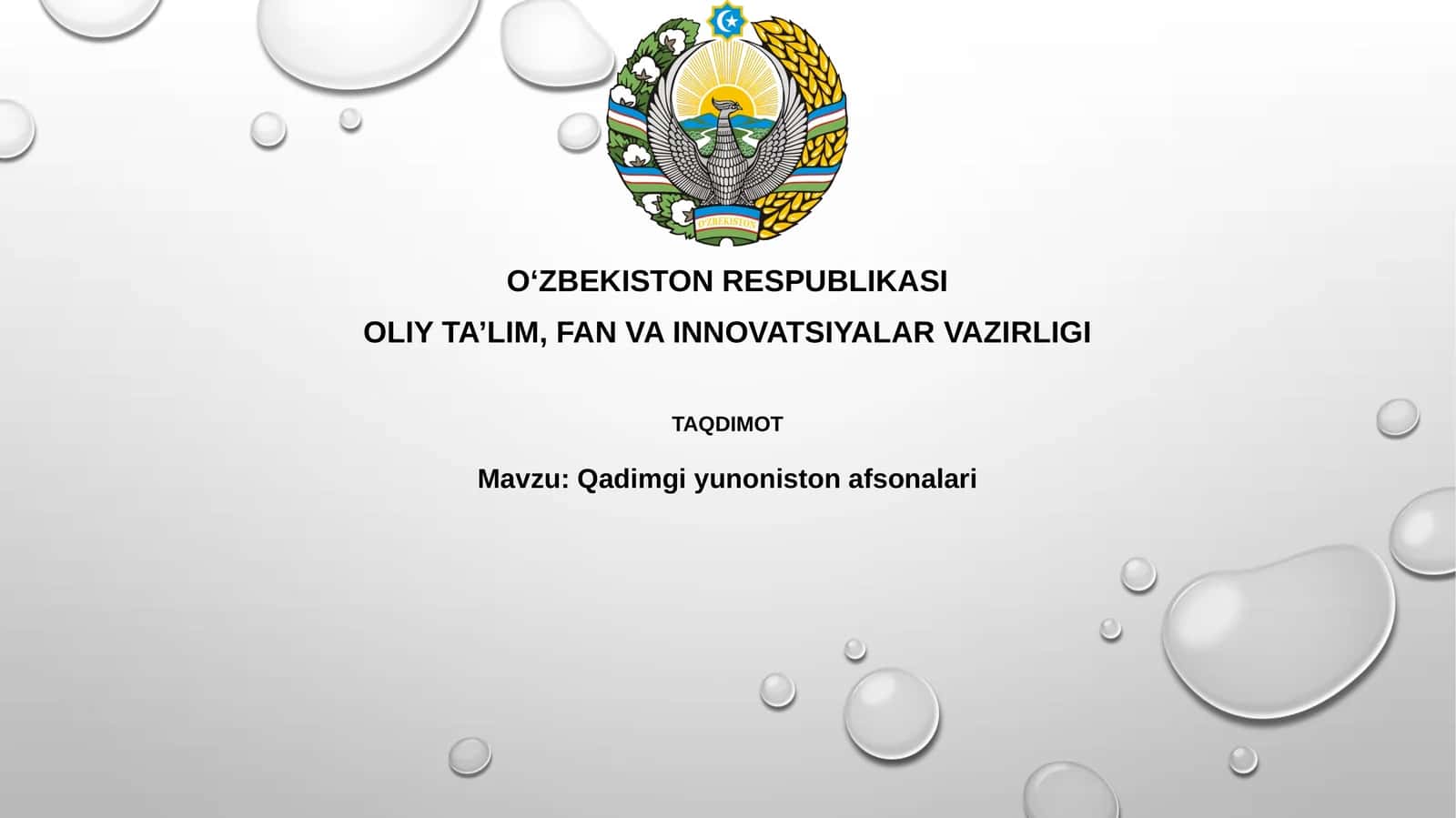 Qadimgiy Yunoniston afsonalari 1