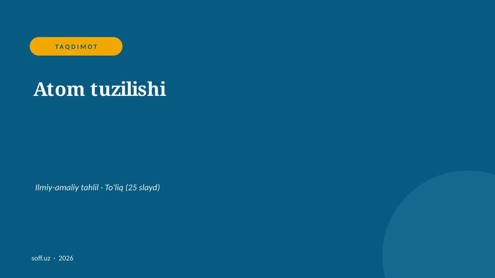 Atom tuzilishi 1