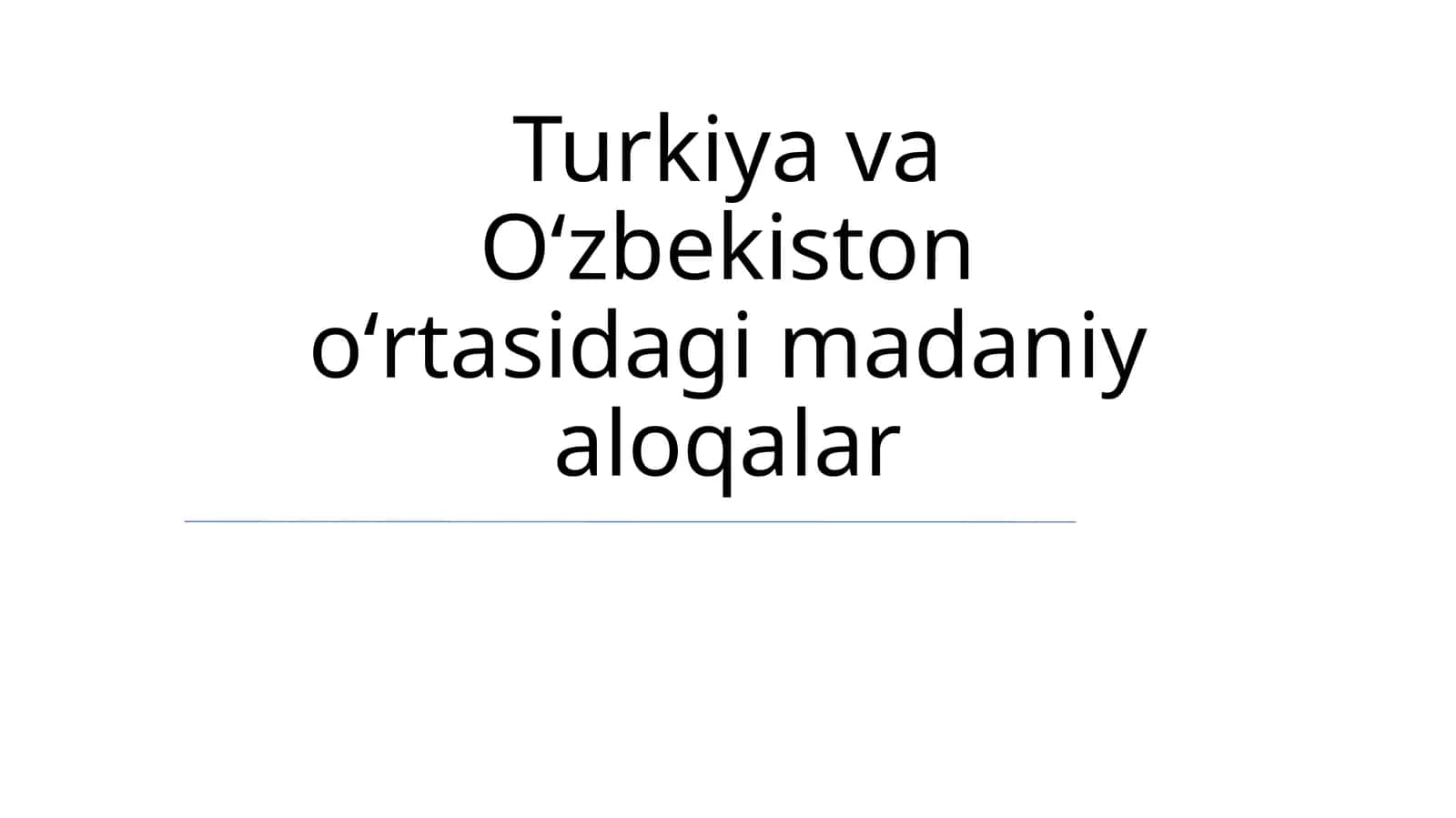 Madaniy almashinuv va diplomatiya 1