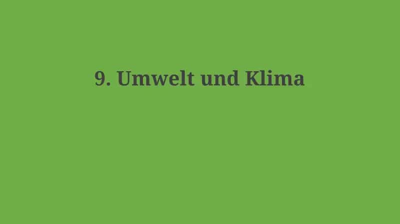 Umwelt und Klima 1