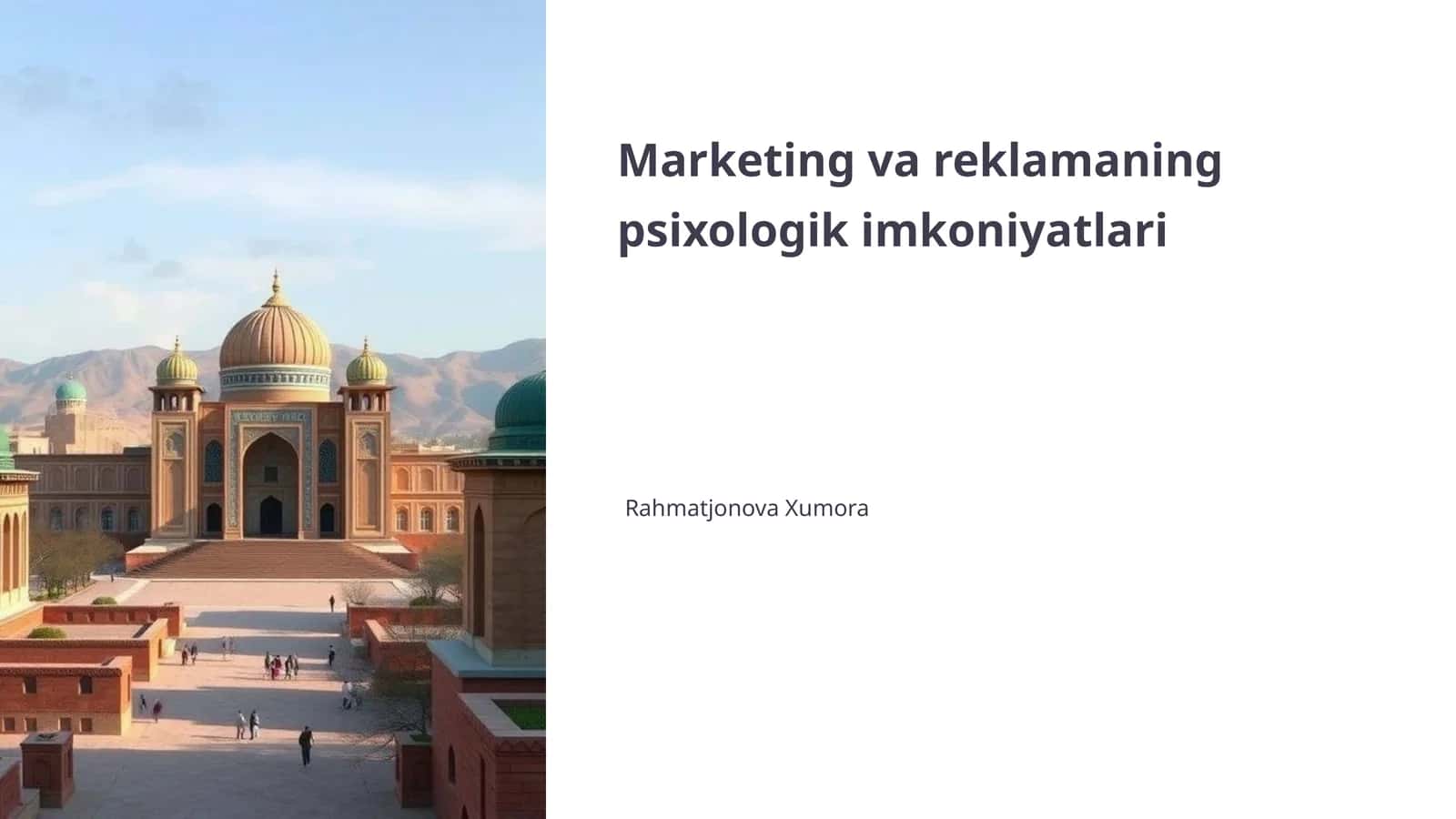 Marketing va reklamaning psixologik imkoniyatlari 1