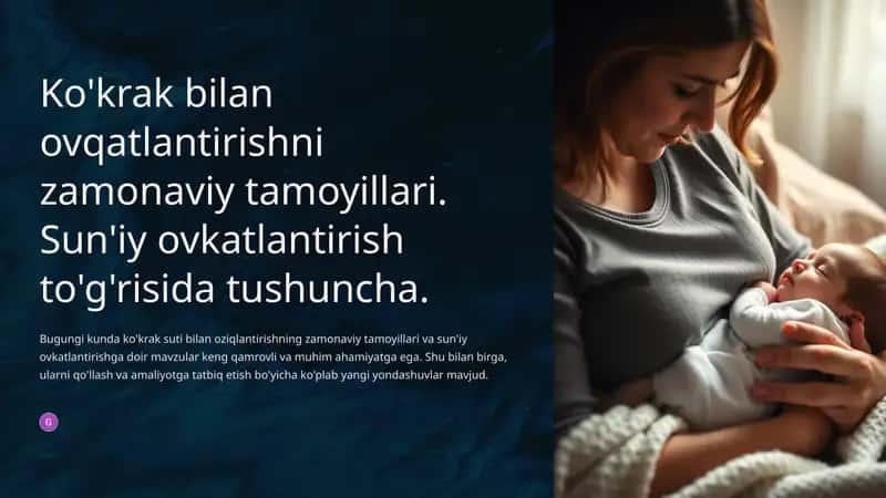 Ko'krak bilan ovqatlantirishni zamonaviy tamoyillari 1