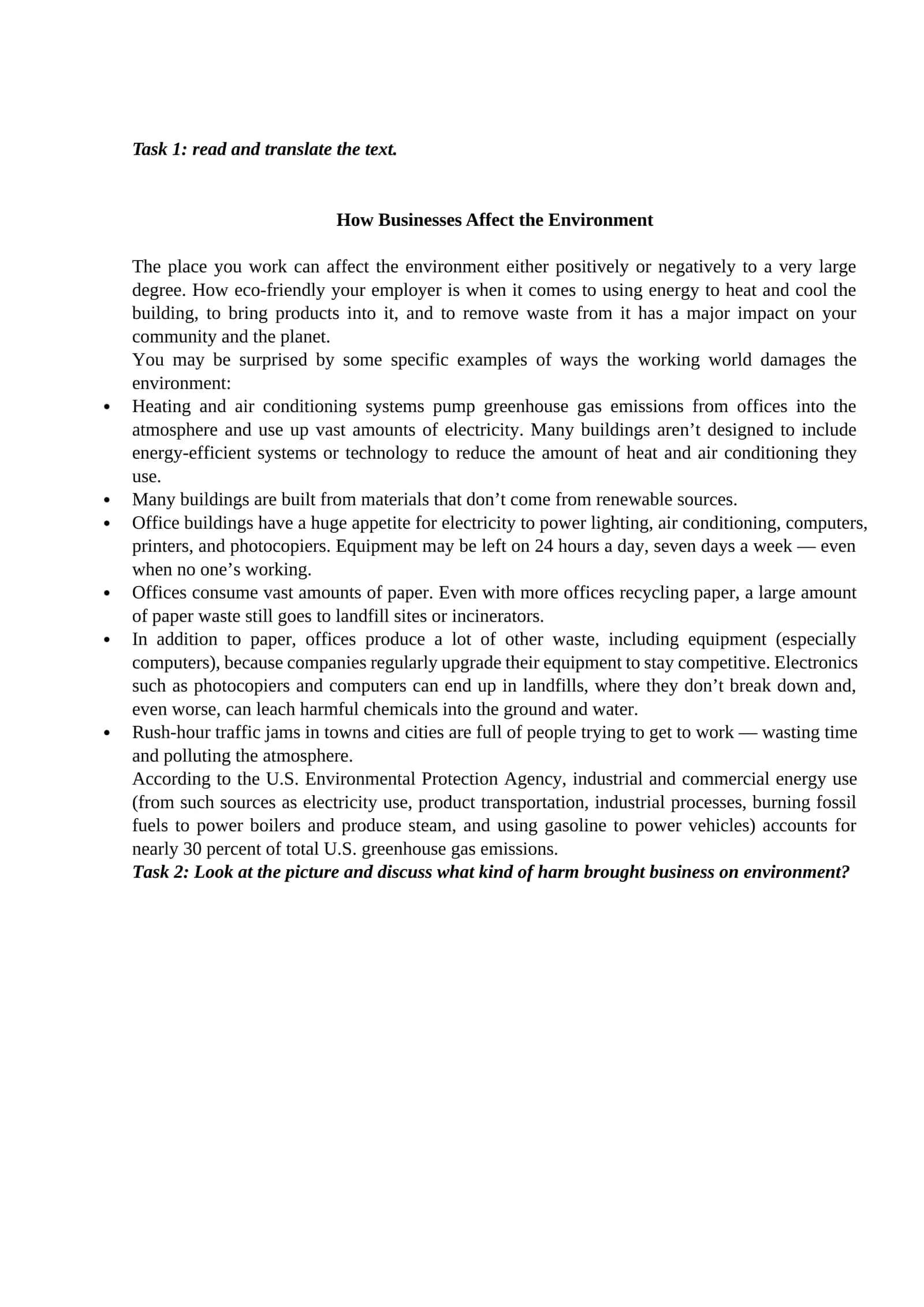 How Businesses Affect the Environment 1