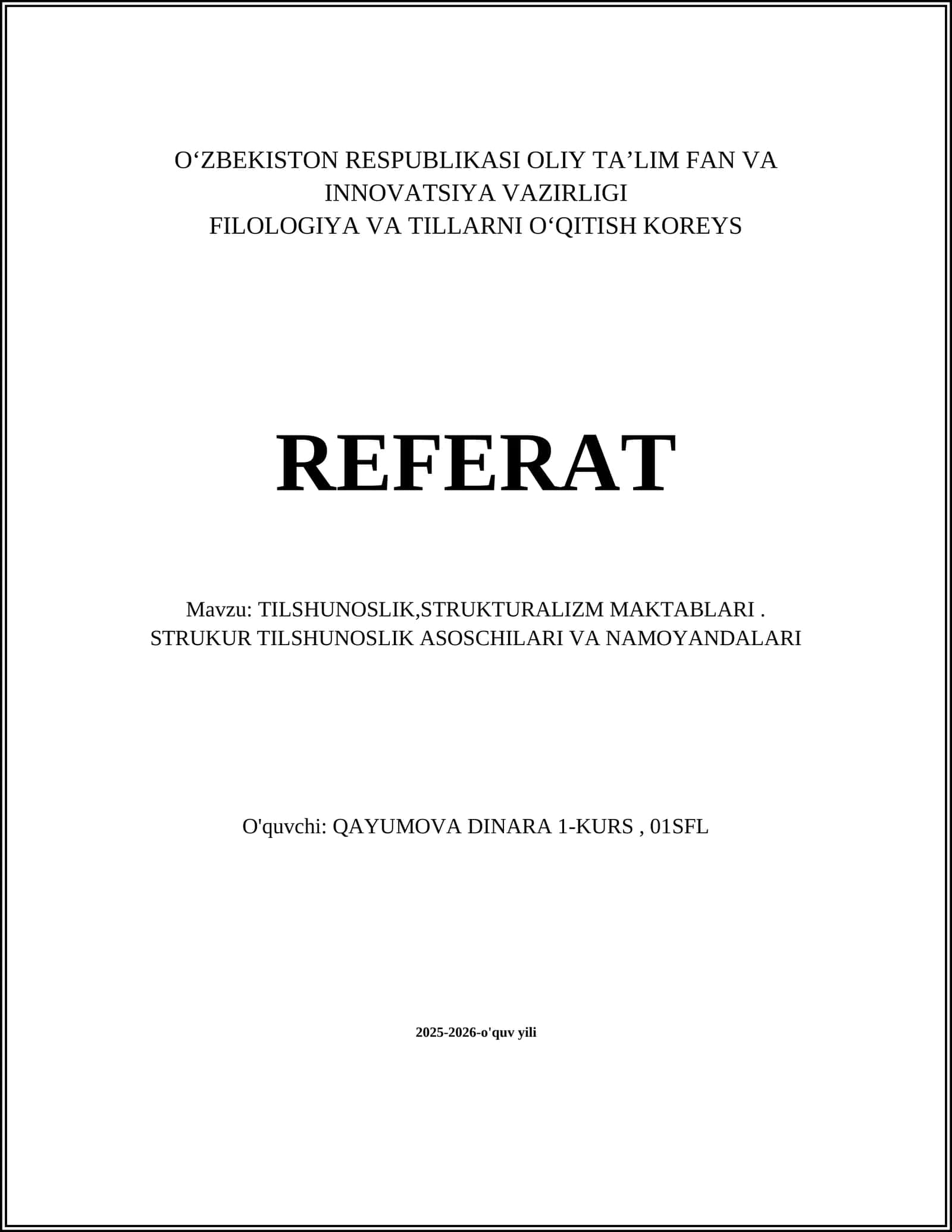 TILSHUNOSLIK,STRUKTURALIZM MAKTABLARI 1