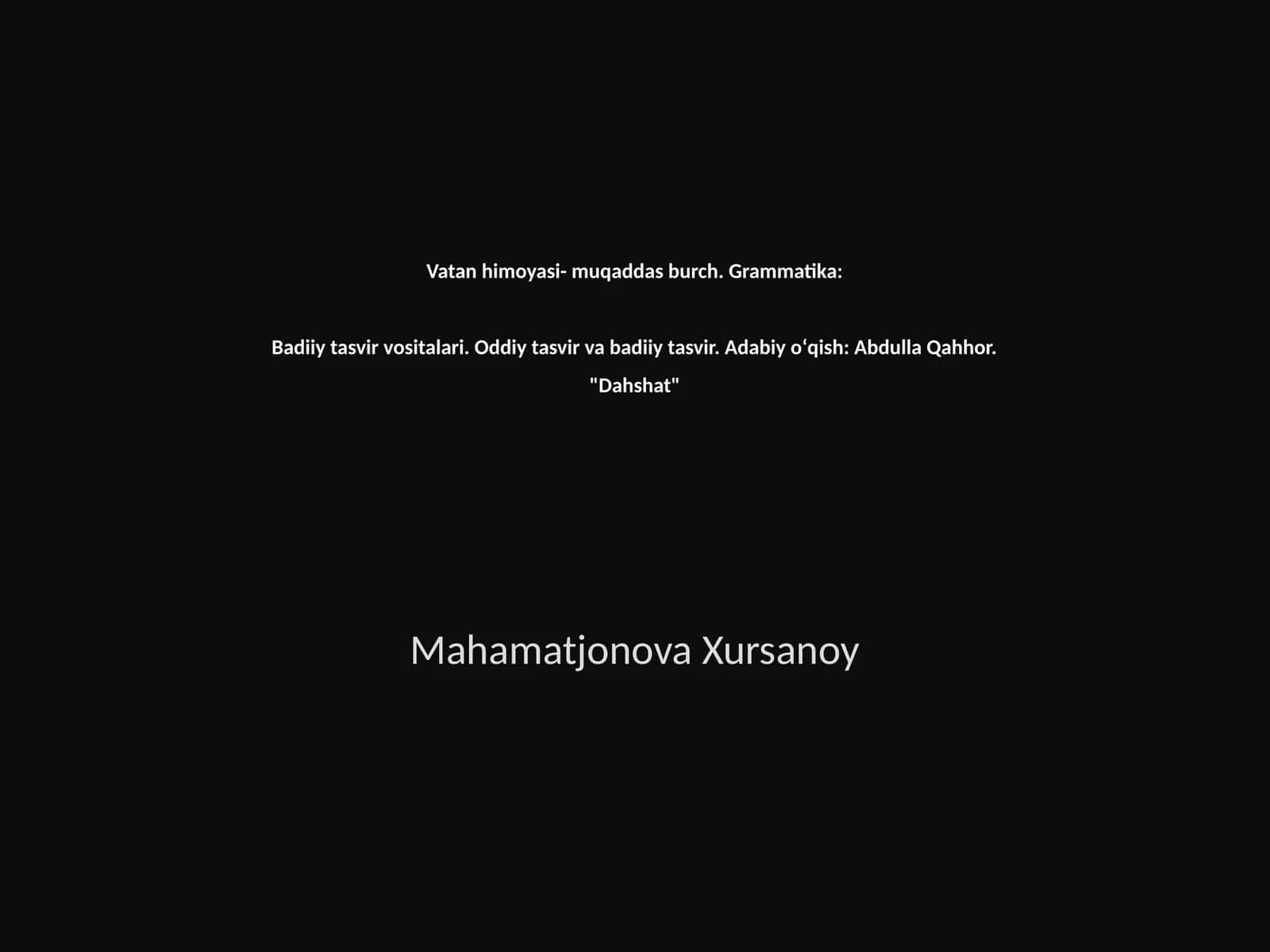 Vatan himoyasi- muqaddas burch 1