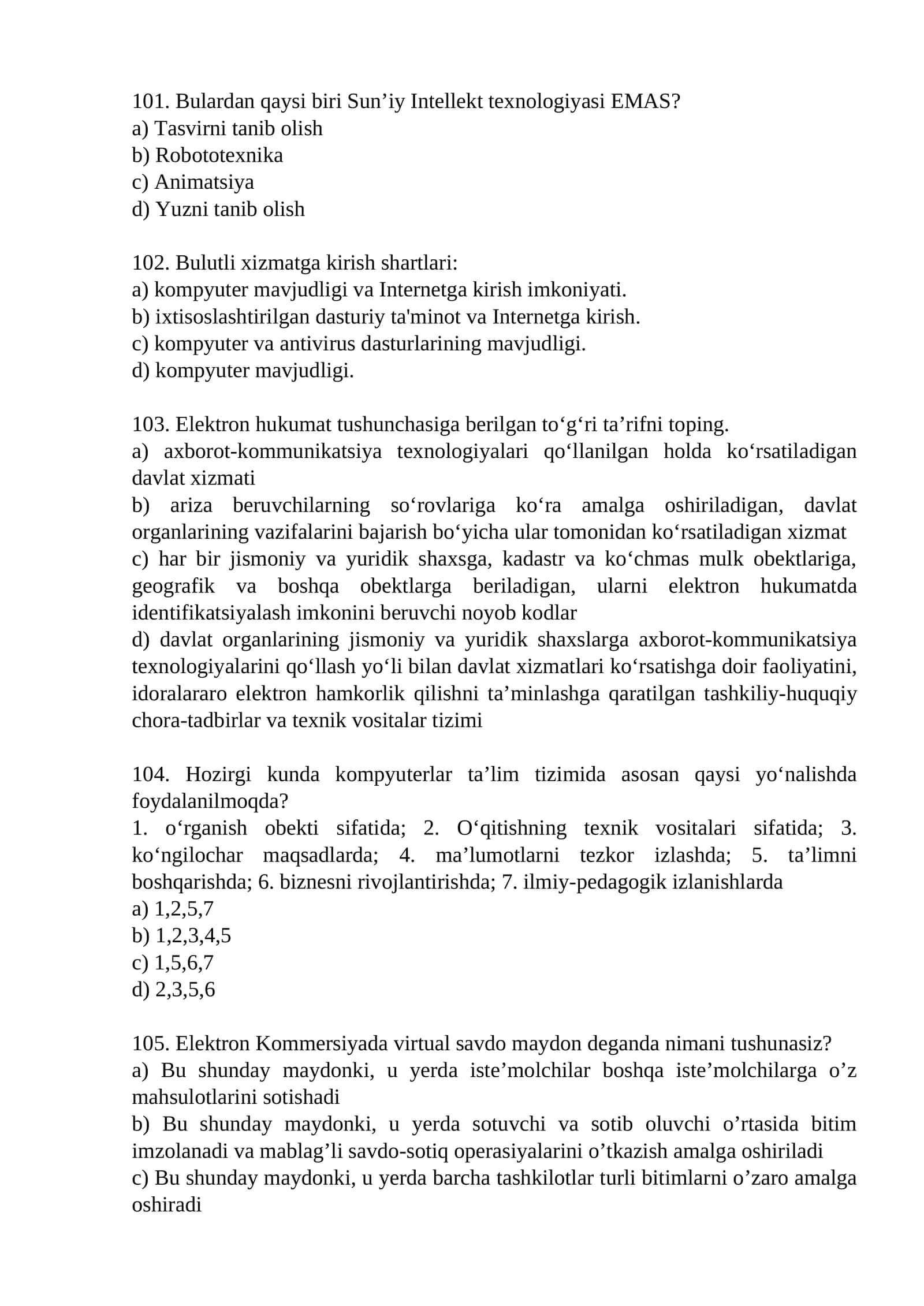 Sun’iy Intellekt texnologiyasi 1