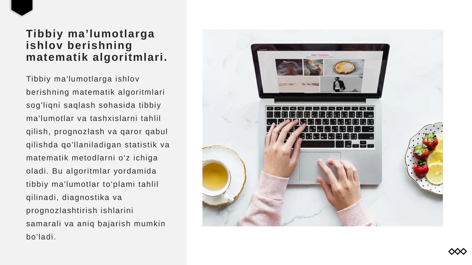 Tibbiy maʼlumotlarga ishlov berishning matematik algoritmlari 1