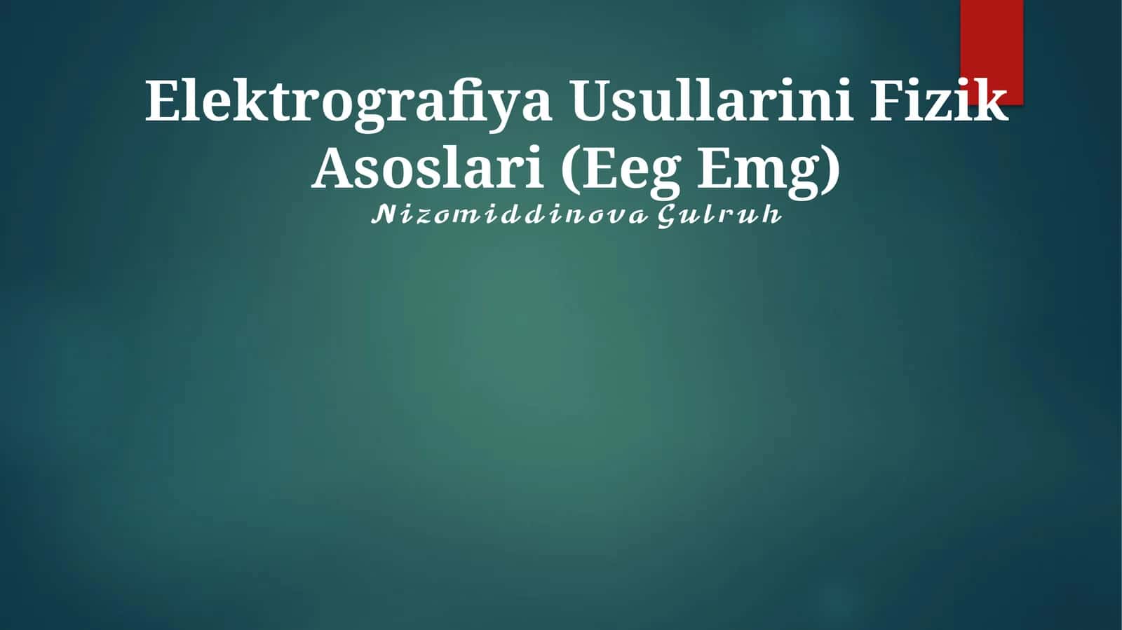 Elektrografiya Usullarini Fizik Asoslari (Eeg Emg) 1