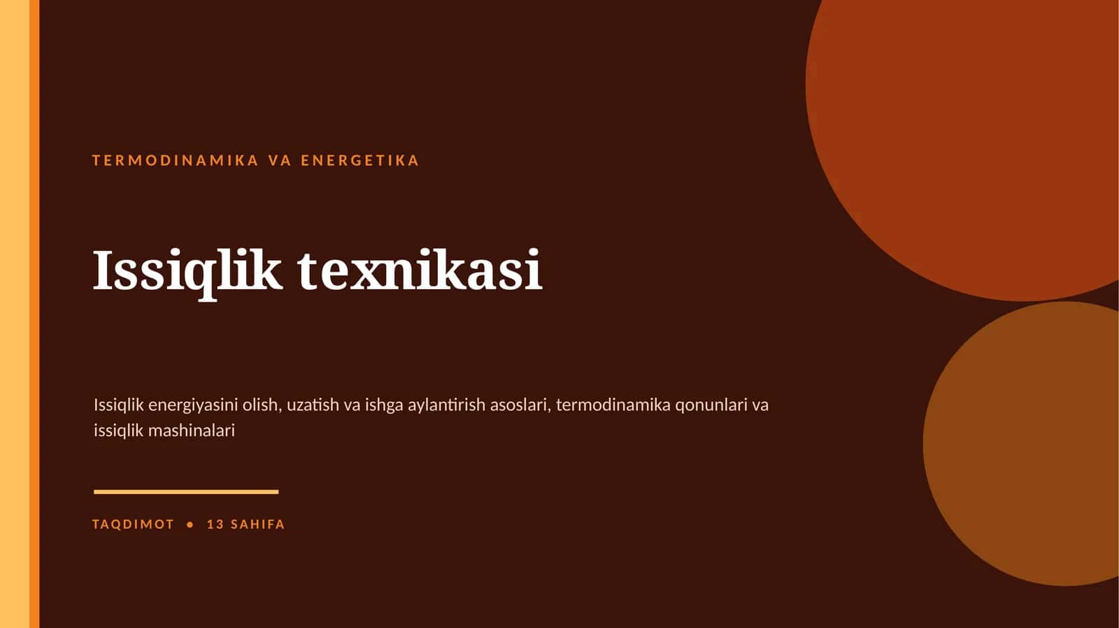 TERMODINAMIKA VA ENERGETIKA 1
