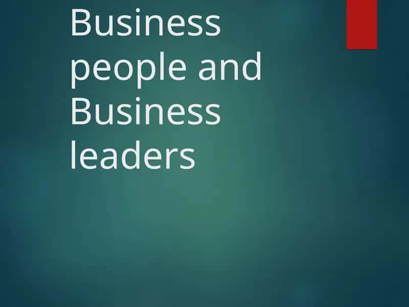 Vocation of the Business Leader 1
