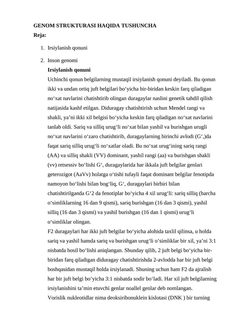 GENOM STRUKTURASI HAQIDA TUSHUNCHA 1
