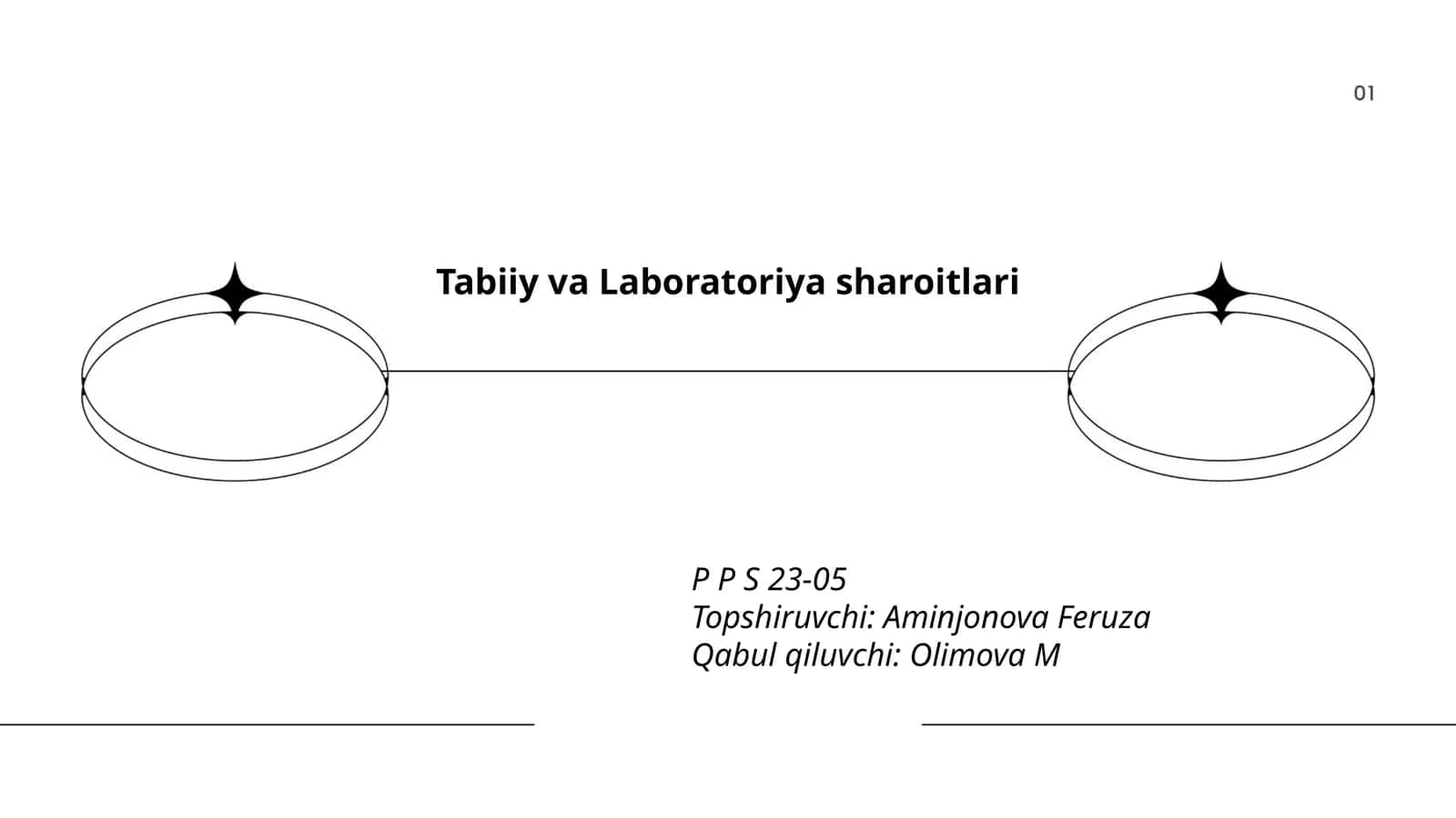 Tabiiy va Laboratoriya sharoitlari 1