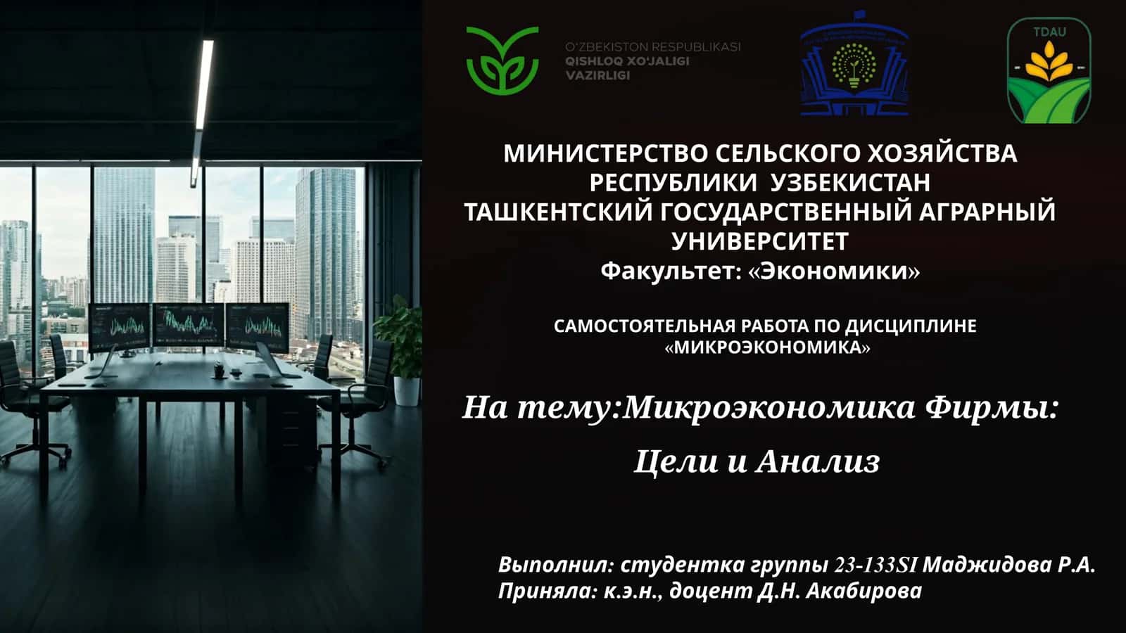 Самостоятельная работа по дисциплине "Микроэкономика" 1