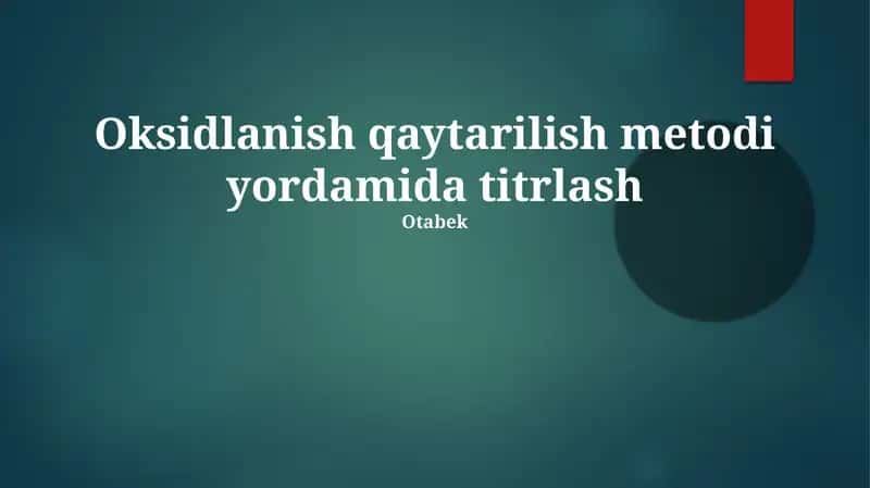 Iodometrik titrlash 1