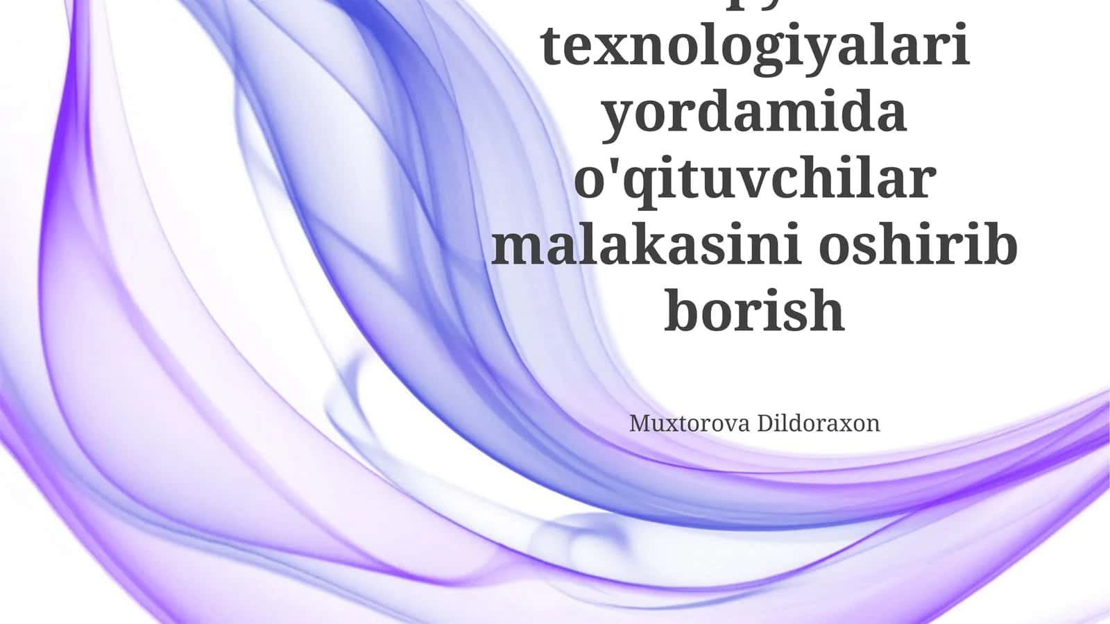 O'qituvchilarning Malakasini Oshirishga Qaratilgan Dasturlar 1