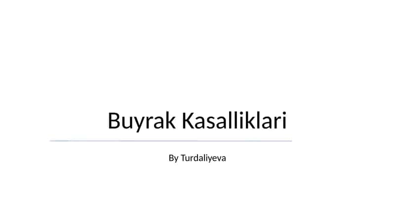 Buyrak Kasalliklari 1