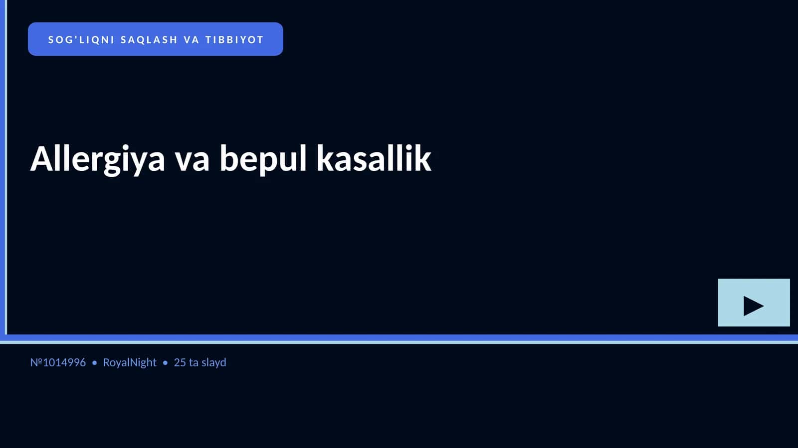 Allergiya va bepul kasallik 1
