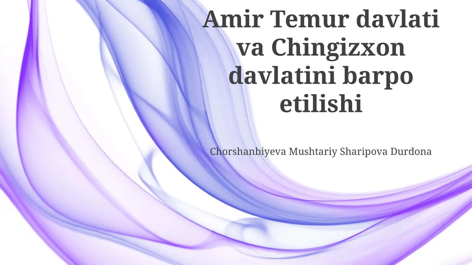 Amir Temur davlati: Shakllanish va yuksalish 1