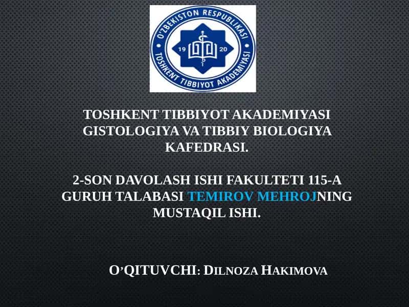 To'qimalarning fiziologik va reparativ regeneratsiyasi 1