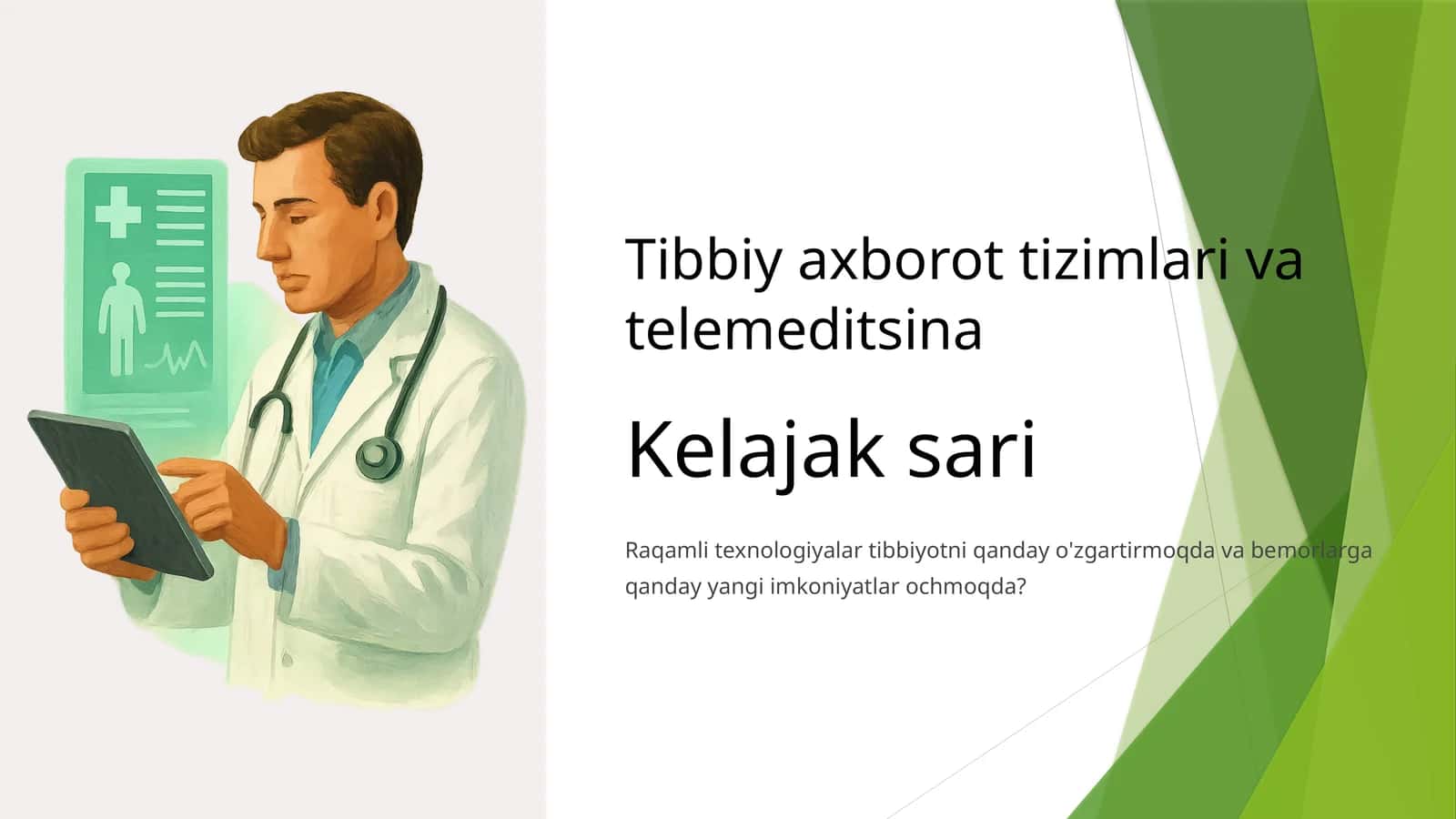 Tibbiy axborot tizimlari va telemeditsina 1