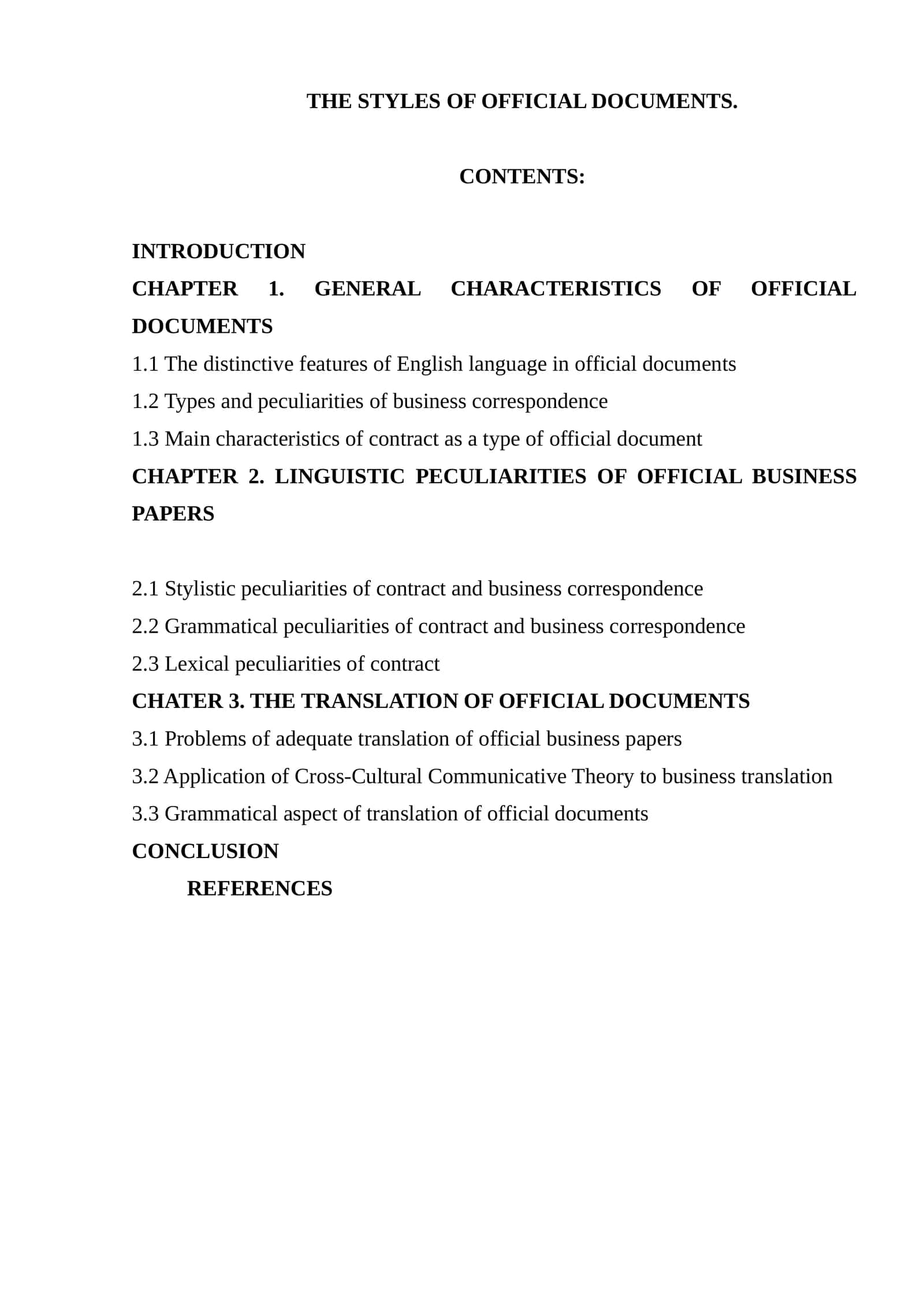 THE STYLES OF OFFICIAL DOCUMENTS 1