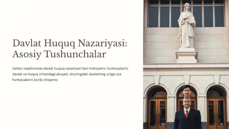 Davlat Huquq Nazariyasi: Asosiy Tushunchalar 1