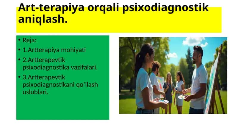 Art-terapiya orqali psixodiagnostik aniqlash 1