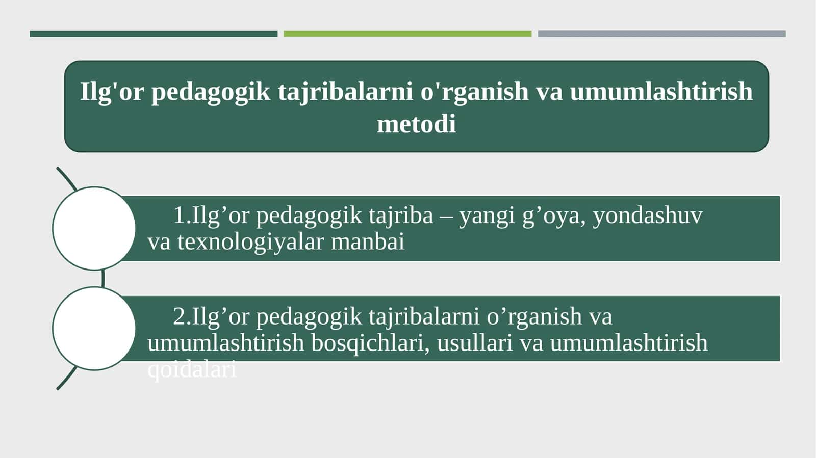 Ilg'or pedagogik tajriba – yangi g'oya, yondashuv va texnologiyalar manbai 1