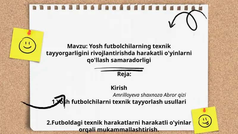Yosh futbolchilarning texnik tayyorgarligini rivojlantirishda harakatli o'yinlarni qo'llash samaradorligi 1