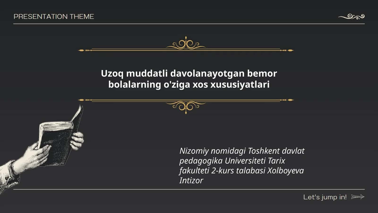 Uzoq muddatli davolanayotgan bemor bolalarning o'ziga xos xususiyatlari 1