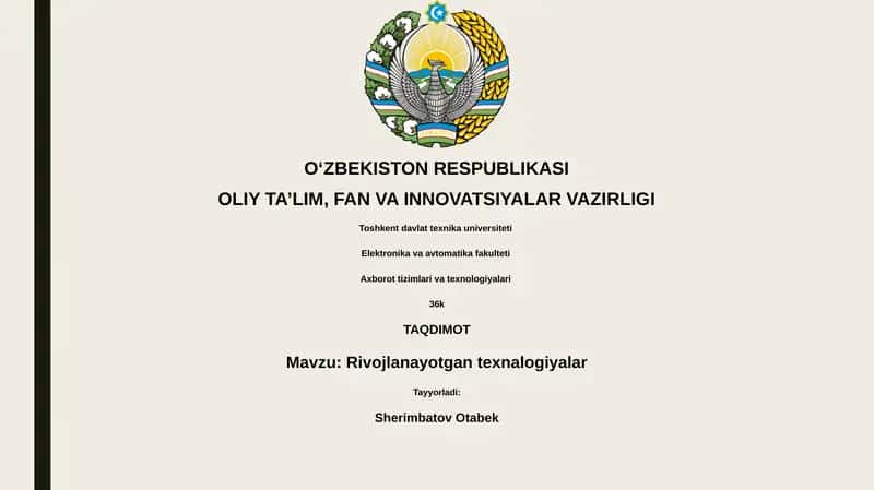Yangi texnologiyalar: Ta'rif va turlari 1