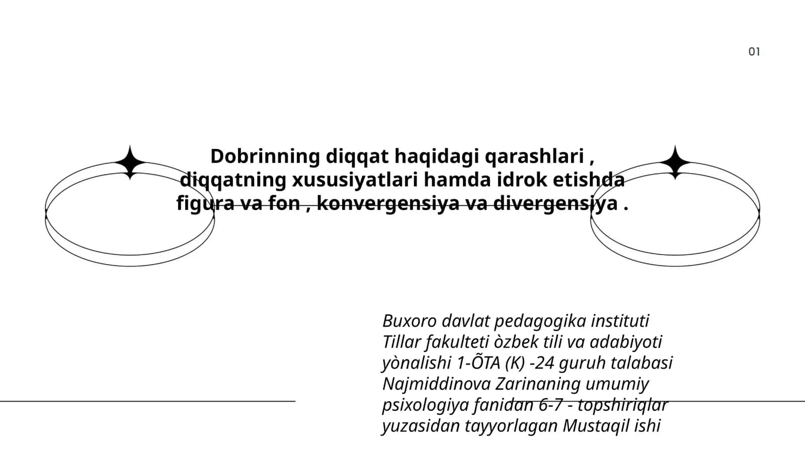 Umumiy psixologiya fanidan Mustaqil ish 1