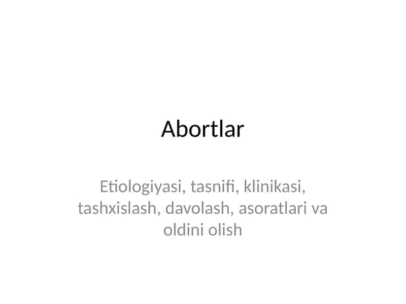 Abortlar 1