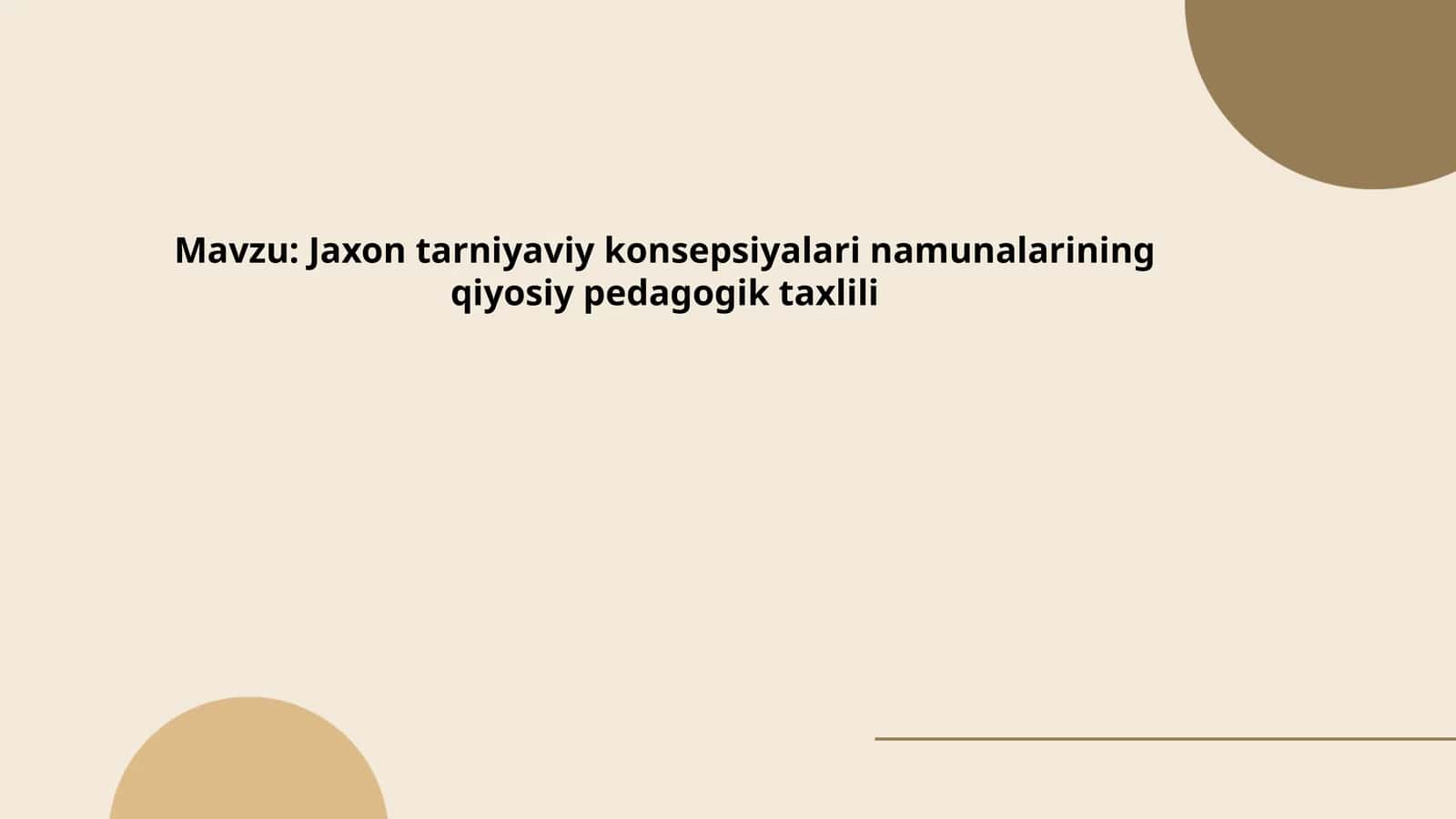 Jaxon tarniyaviy konsepsiyalari namunalarining qiyosiy pedagogik taxlili 1