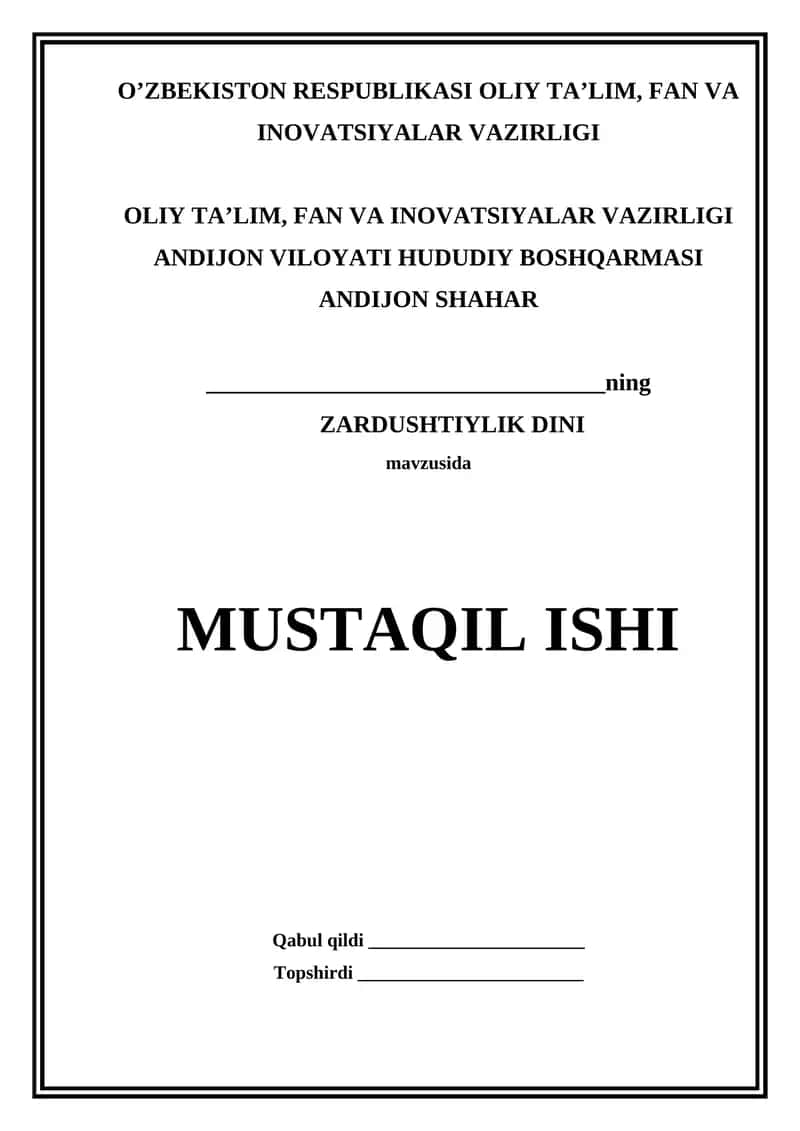 ZARDUSHTIYLIK DINI 1