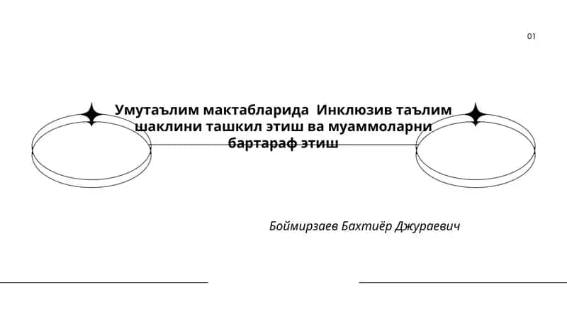 Умутаълим мактабларида Инклюзив таълим шаклини ташкил этиш ва муаммоларни бартараф этиш 1