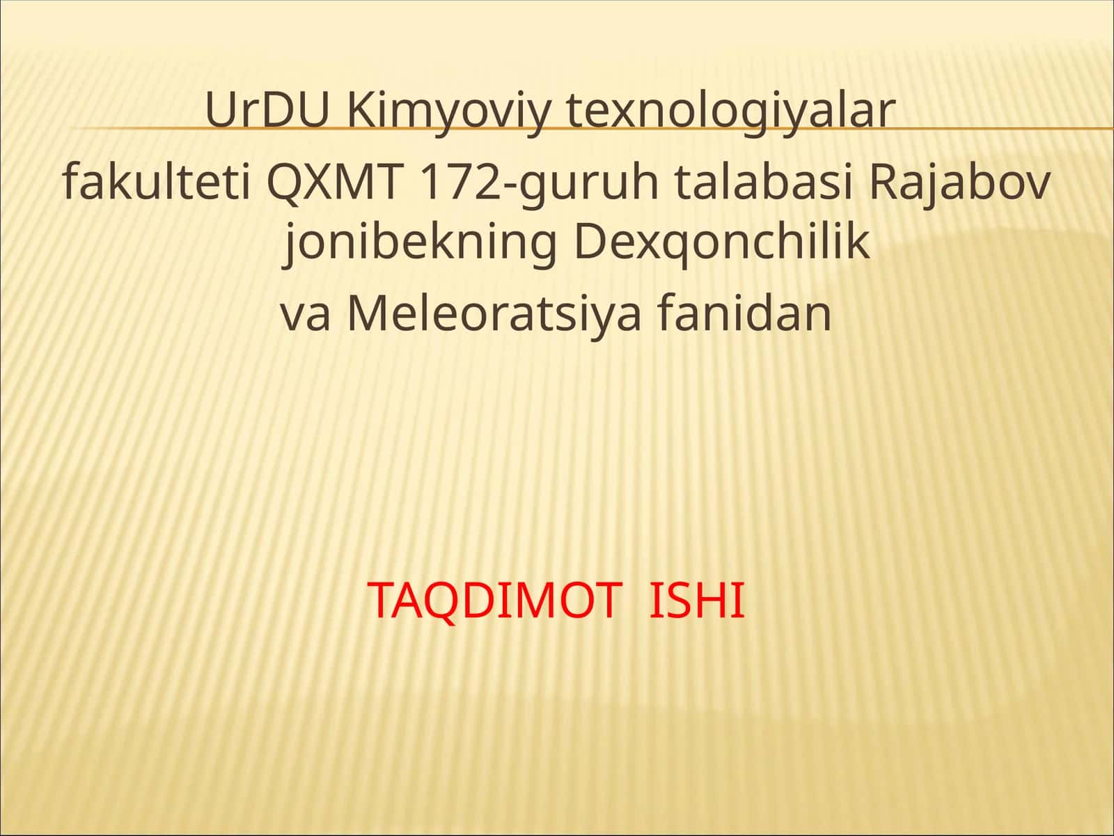UrDU Kimyoviy texnologiyalar 1