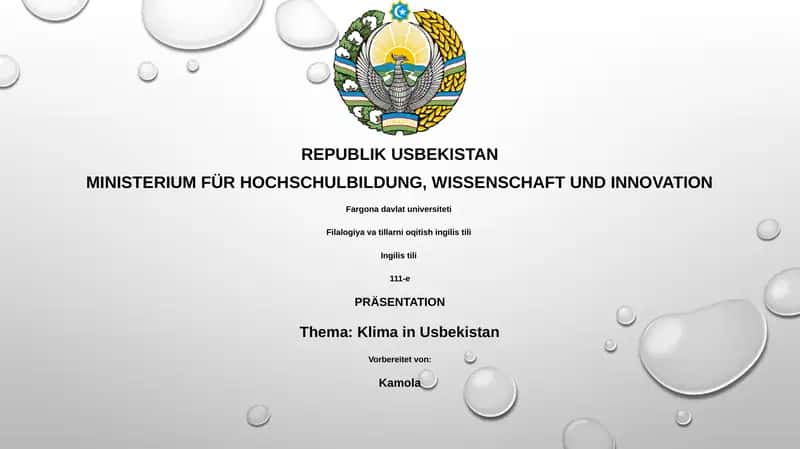 Klima in Usbekistan 1
