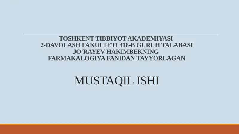 Qandsiz Diabetni Davolashda Ishlatiladigan Dori Vositalari 1