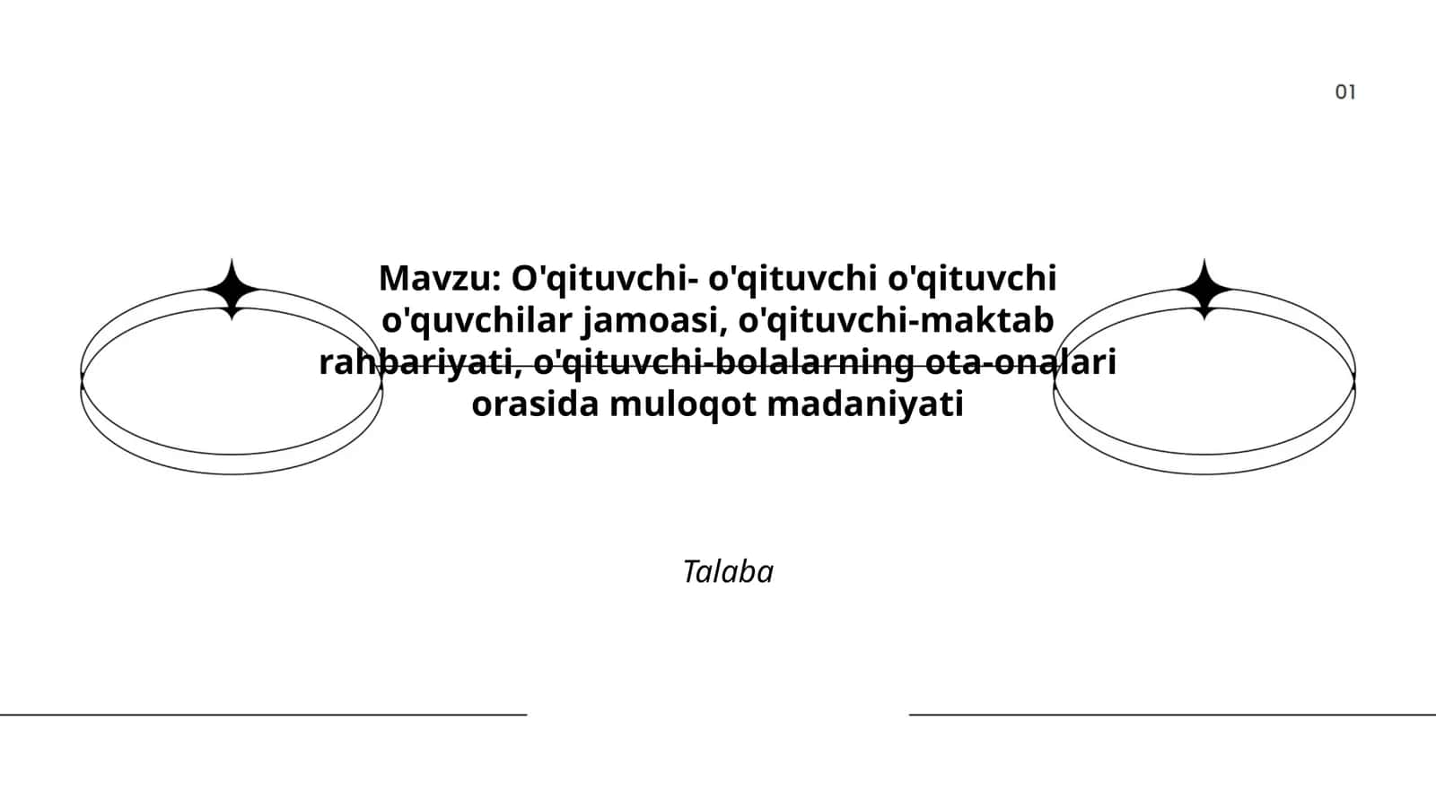 O'qituvchi‑o'qituvchi professional muloqot madaniyati 1
