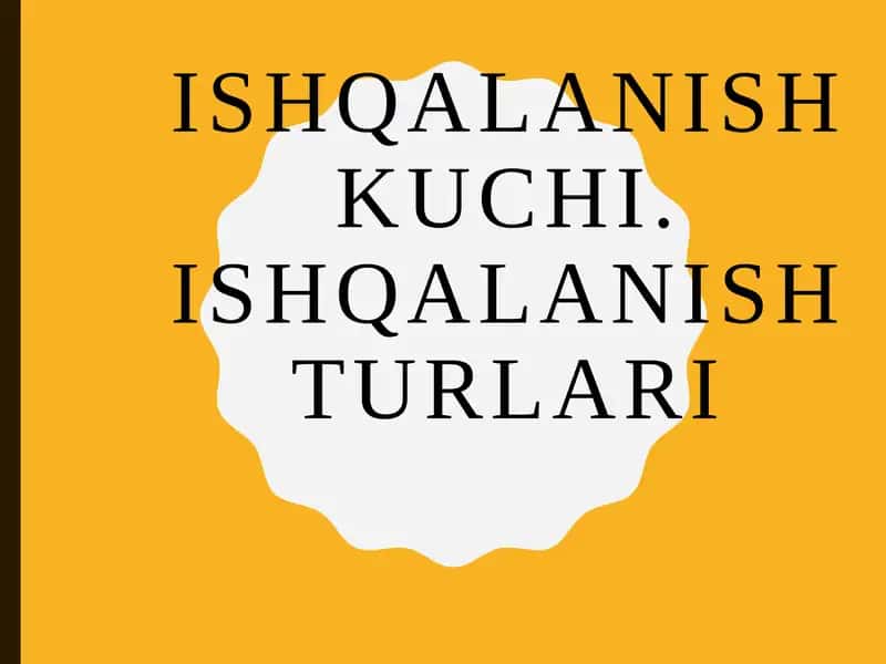Ishqalanish kuchi. Ishqalanish turlari. prezentatsiya 1