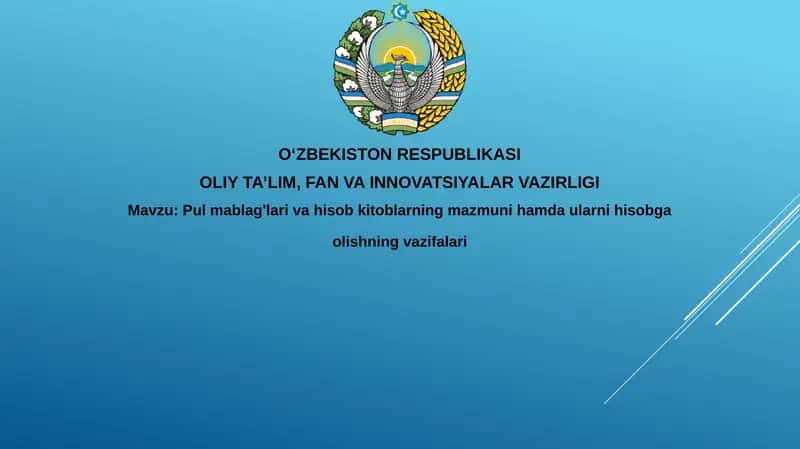 Pulmablag'larivahisobkitoblarningmazmunihamdaularnihisobgaolishningvazifalari 1