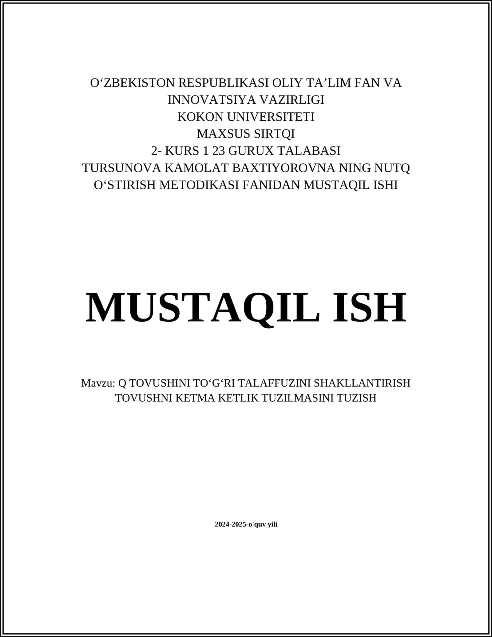 Tovushlarni to'g'ri talaffuz qilishning ahamiyati 1