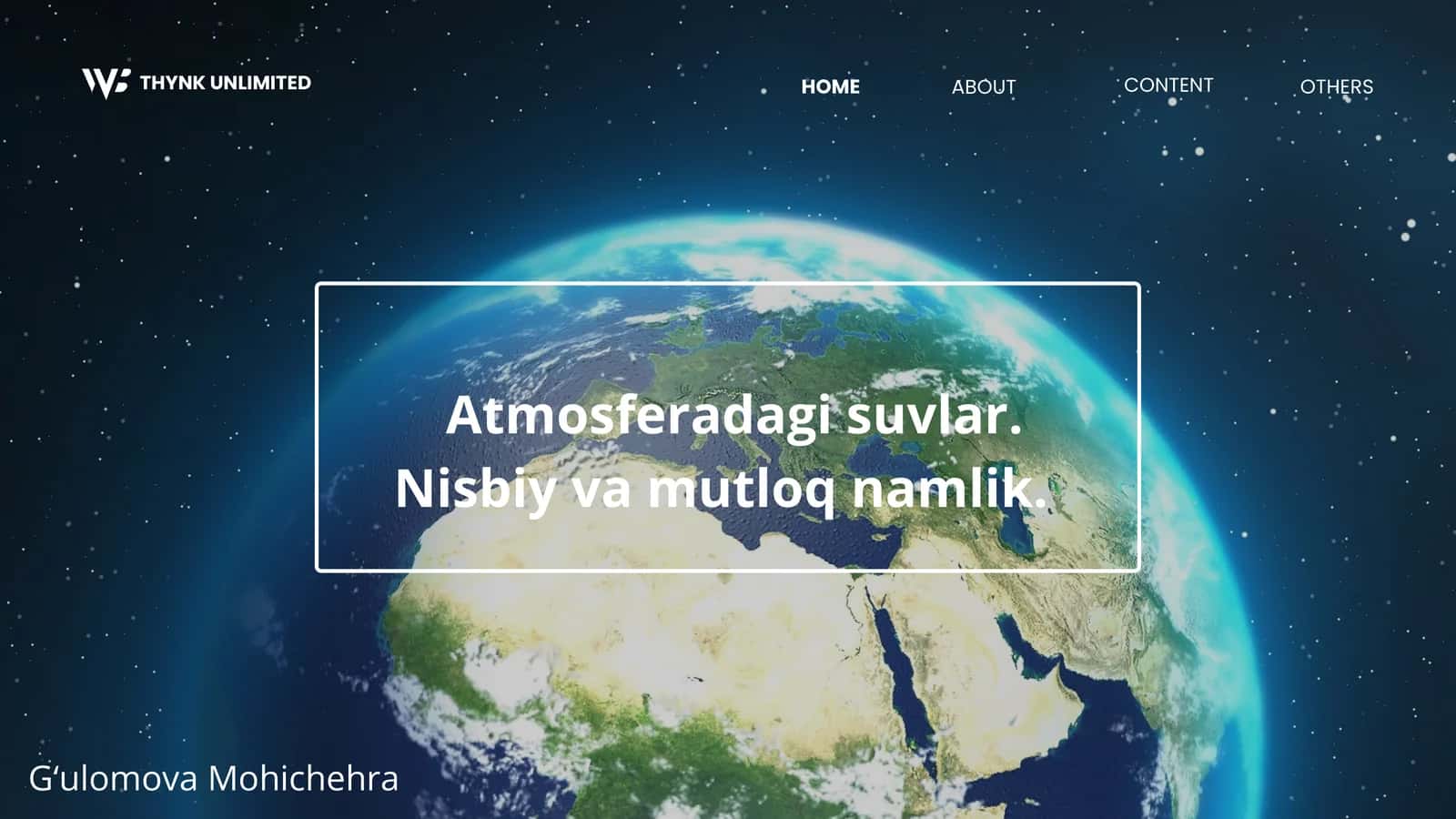 Atmosferadagi suvlar. Nisbiy va mutloq namlik 1