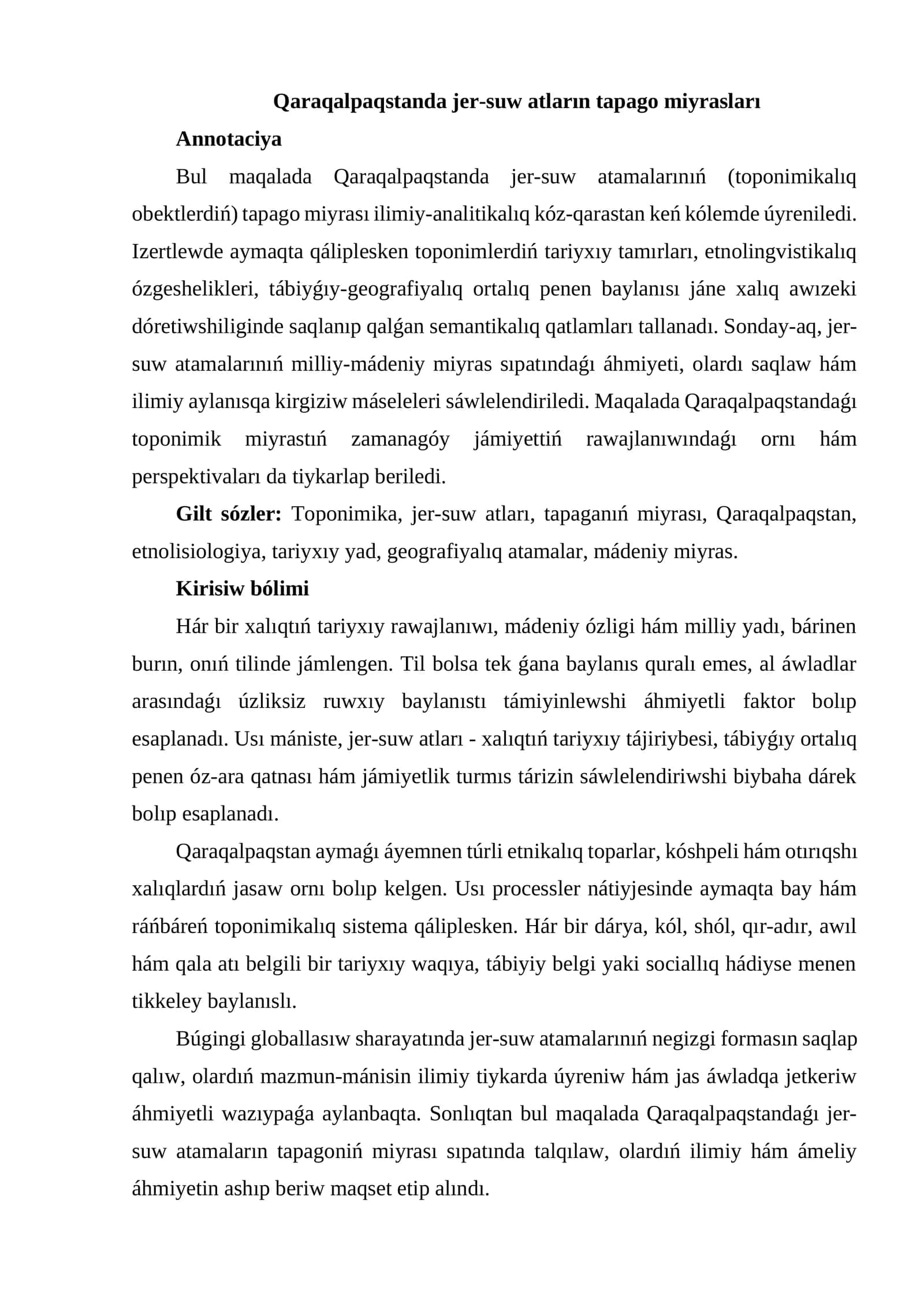 Qaraqalpaqstanda jer-suw atların tapago miyrasları 1