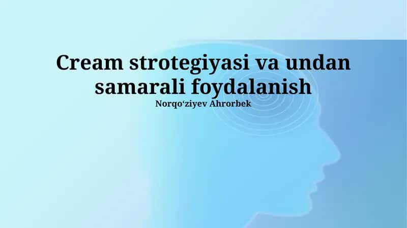Krem Strategiyasi 1