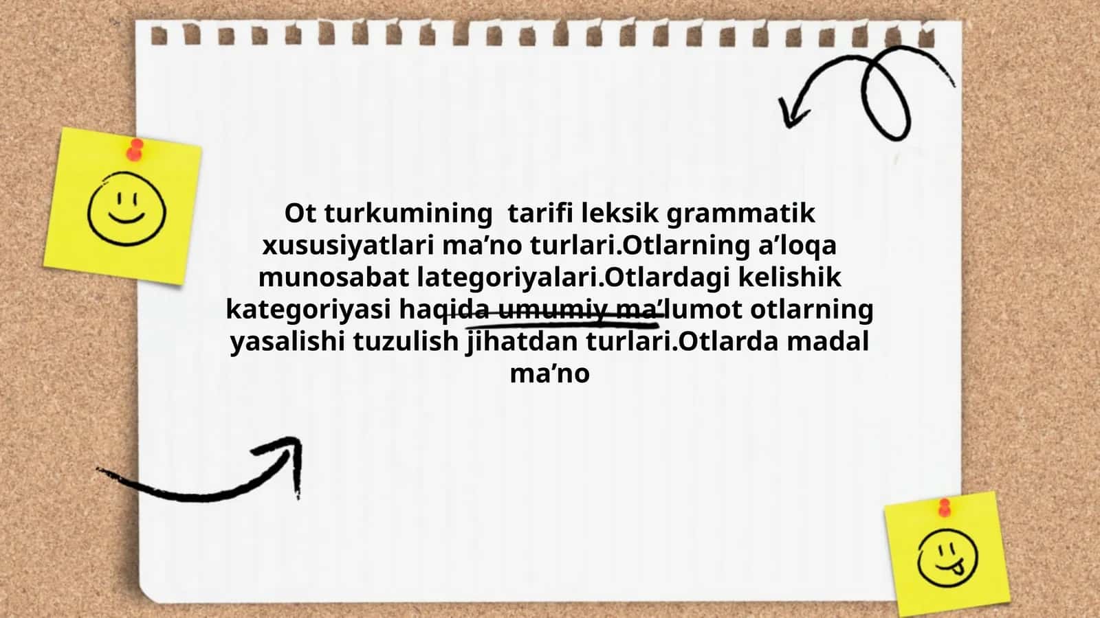 Ot turkumining tarifi leksik grammatik xususiyatlari ma’no turlari 1