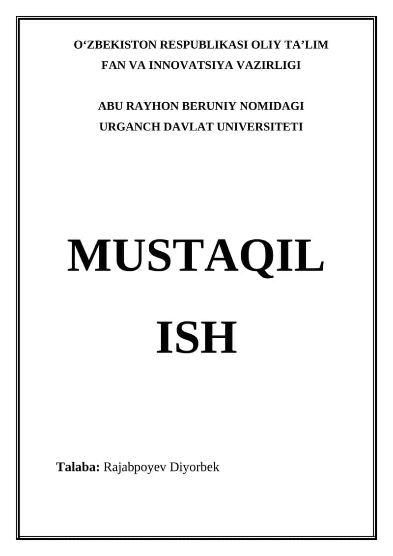 MT1 – Qishloq xo‘jaligi mahsulotlarini saqlash usullari 1